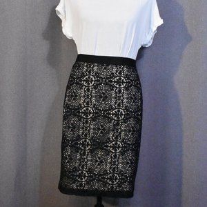 Black lace skirt with cream base